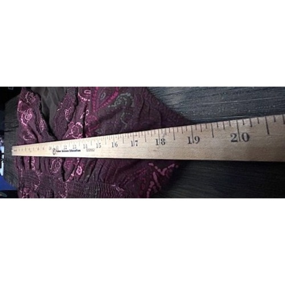 SONOMA Dress L Burgundy Paisley‎ Sleeveless Romantic Earthy Boho Cottagecore - Picture 6 of 16